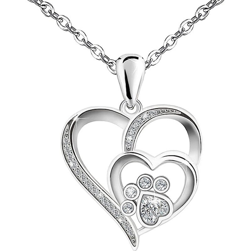 Women's Personalized Cat's Paw Love Necklace